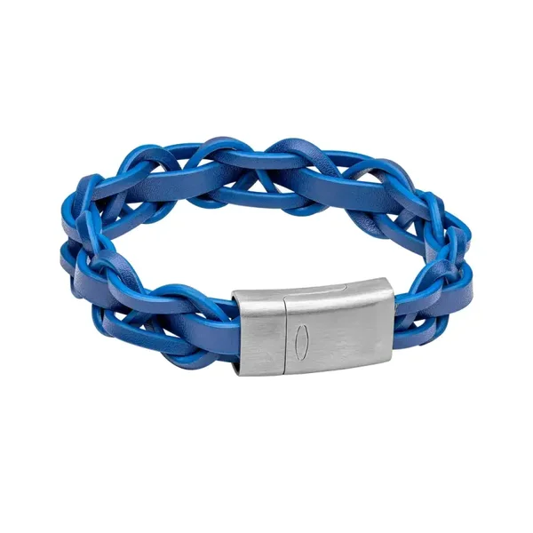 Fred Bennett Thick Braided Leather Bracelet B5620