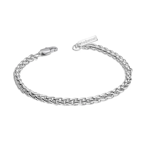 Fred Bennett Smaller Fit Stainless Steel Wheat Chain Bracelet B5646