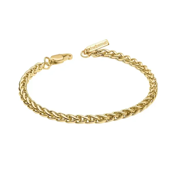 Fred Bennett Smaller Fit Gold Plated Stainless Steel Wheat Chain Bracelet B5648