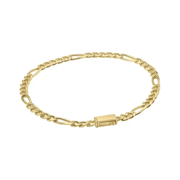 Fred Bennett Figaro Chain Gold Plated Silver Bracelet with Box Lock Clasp B5649