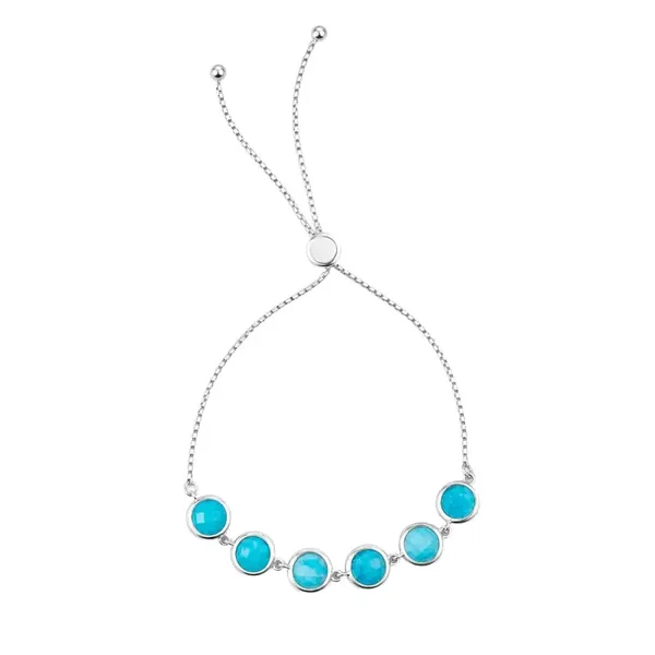 Beginnings Silver Blue Magnesite Toggle Bracelet B5663T