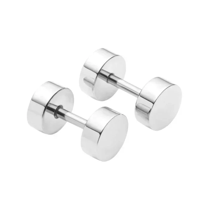 Fred Bennett Plain Round Stainless Steel Stud Earrings E6285