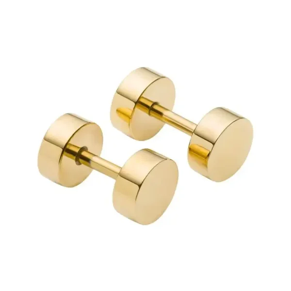 Fred Bennett Plain Round Gold-Plated Stailess Steel Stud Earrings E6286