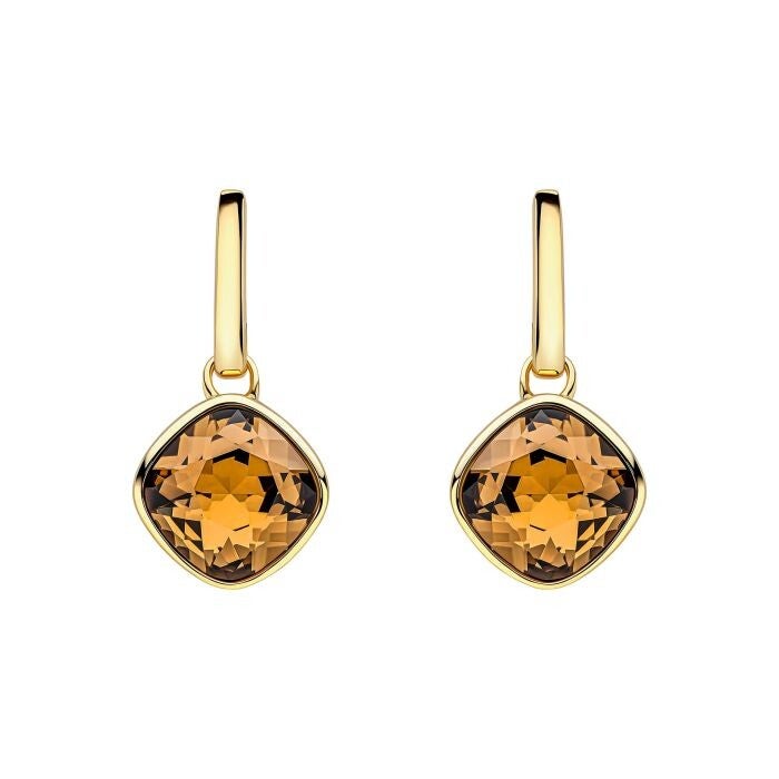 Beginnings Silver Earrings E6479Y Cushion Cut Crystal Drop Stud Earrings