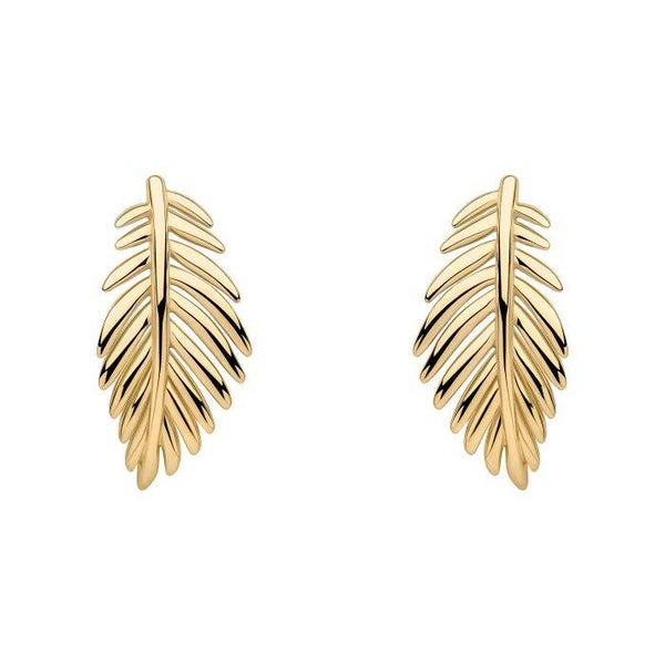 Silver Earrings E6607 Laura Ashley Marlbrook Leaf Earrings Gold Plated