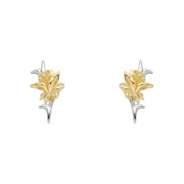Silver Earrings E6608 Laura Ashley Heritage Daffodil Stud Earrings
