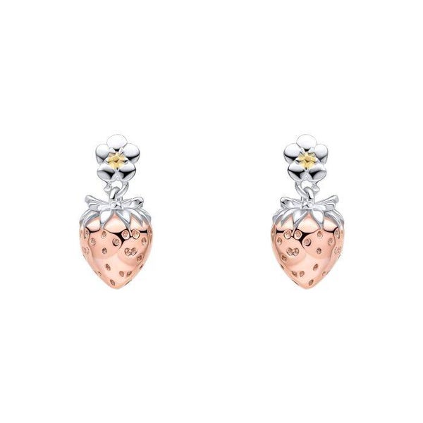 Silver Earrings E6616 Laura Ashley Strawberry Field Stud Earrings
