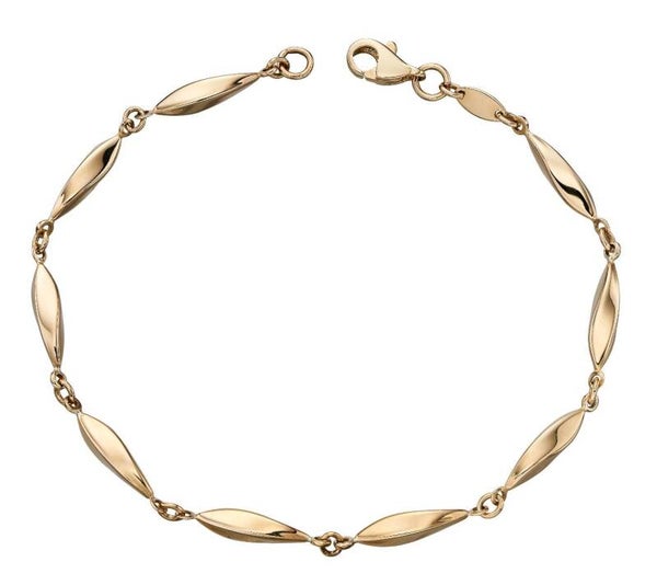 Elements Gold Bracelet GB456 Marquise Link Bracelet in 9ct Gold