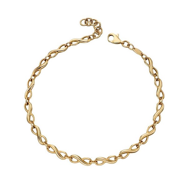 Gold Bracelet GB471 Infinity Tennis Bracelet in 9ct Elements Gold