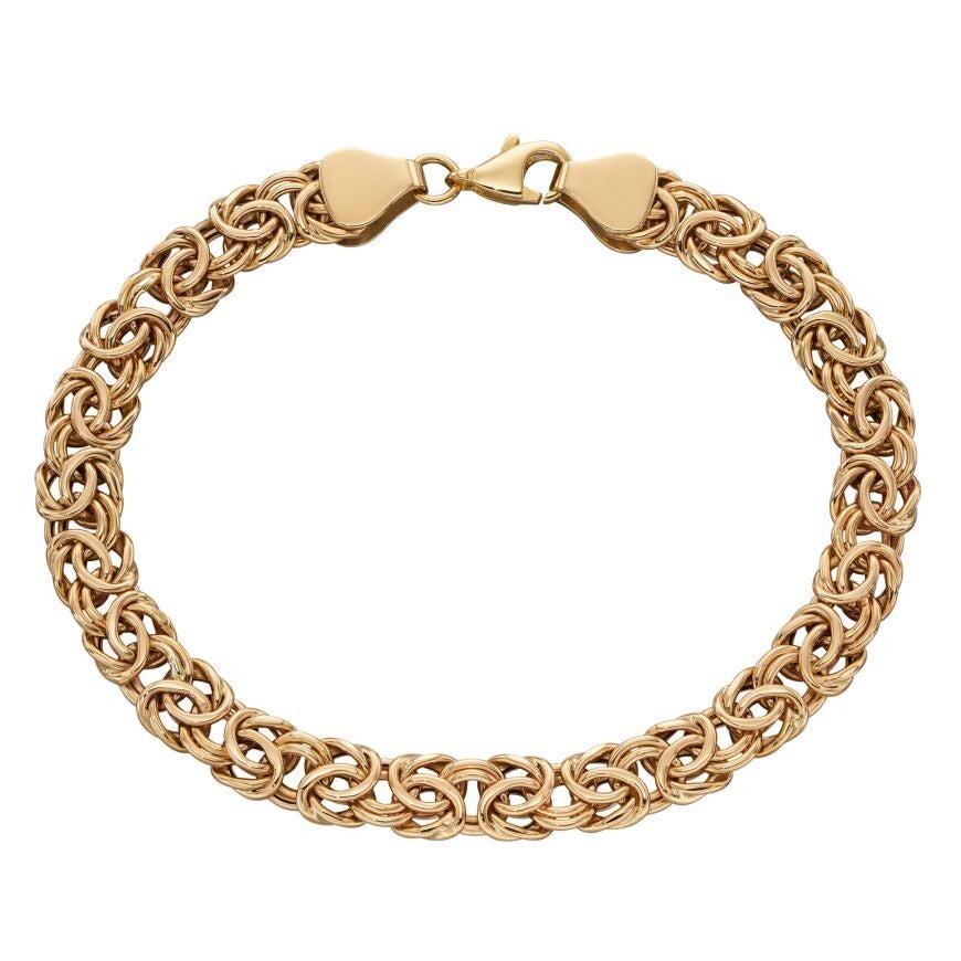 Gold Bracelet GB507 Byzantine Design Bracelet in Elements 9ct Gold
