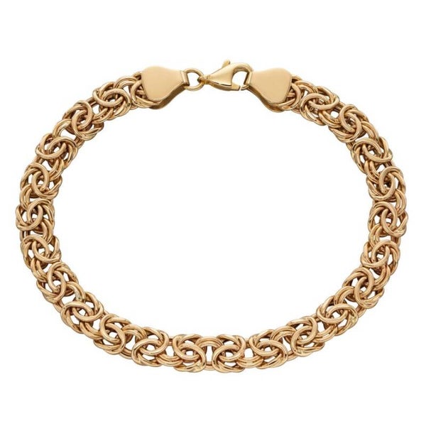 Gold Bracelet GB507 Byzantine Design Bracelet in Elements 9ct Gold