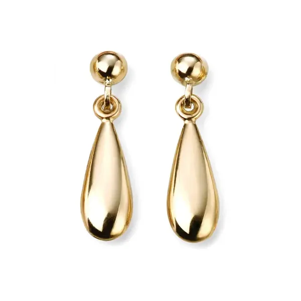 Elements Gold Plain Teardrop Earrings GE2067