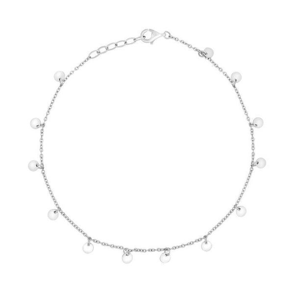 Silver Anklet K203 Mini Disc Ankle Chain