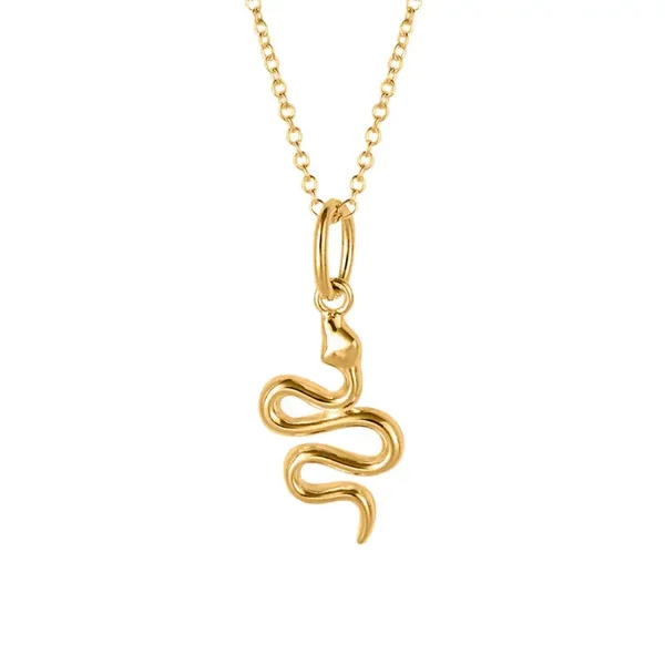 925 Sterling Silver Necklace N4519 Silver Gold Plated Snake Beginnings Necklace