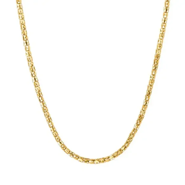 Fred Bennett Stainless Steel Gold Plated Popcorn Chain Necklace N4568