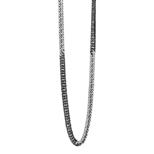 Fred Bennett Stainless Steel Two Tone Foxtail Necklace N4582
