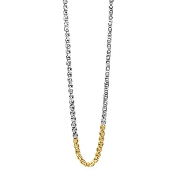 Fred Bennett Stainless Steel Two Tone Belcher Link Chain Necklace N4587