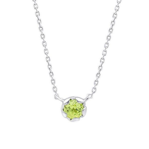 Silver Necklace N4670G Laura Ashley Petal Set Semi-Precious Necklace