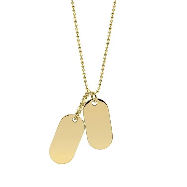 Fred Bennett Double Oval Dog Tag Necklace N4750