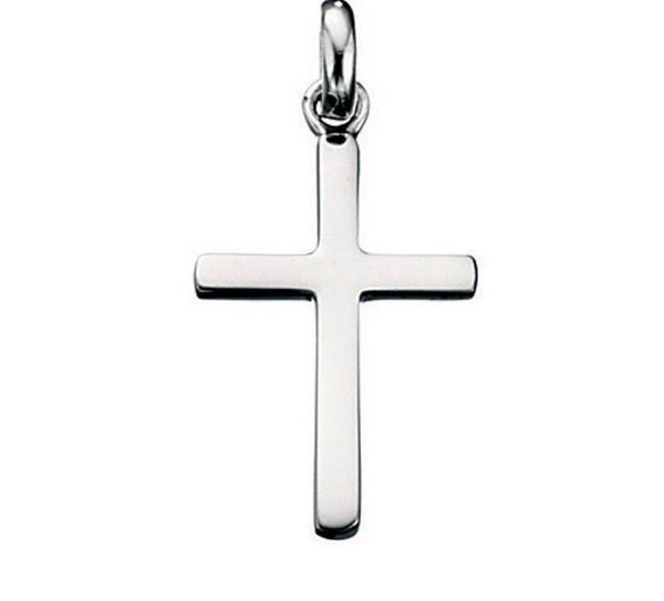 Silver Cross Pendant P177 Beginnings Plain Cross Pendant With Chain