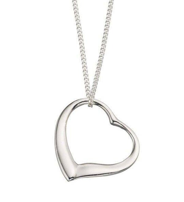 Beginnings Silver Slip on Heart Pendant and Chain P354