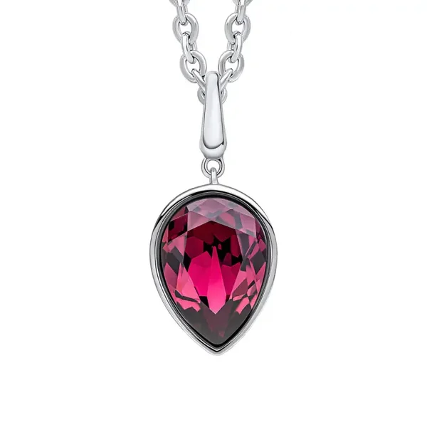 Silver Pendant P5459M Pear Shape Crystal Pendant by Beginnings Sterling Silver