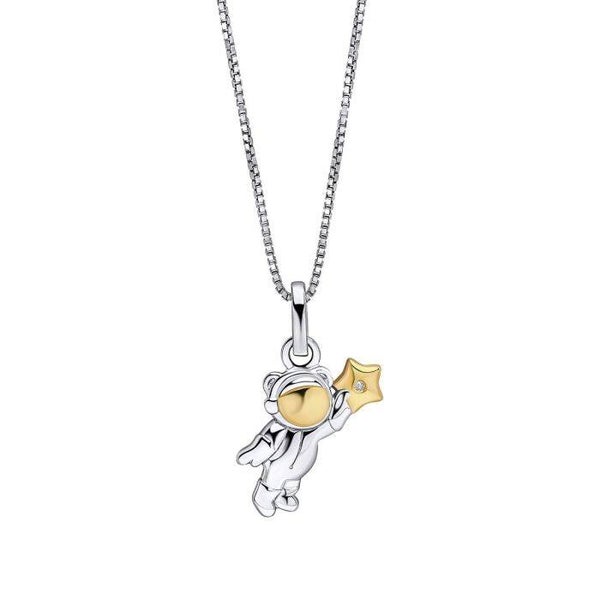D for Diamond Pendant P5470 Astronaut Ted Pendant with Diamond