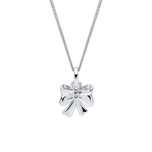 D for Diamond Pendant P5513 Bow Pendant with Diamond
