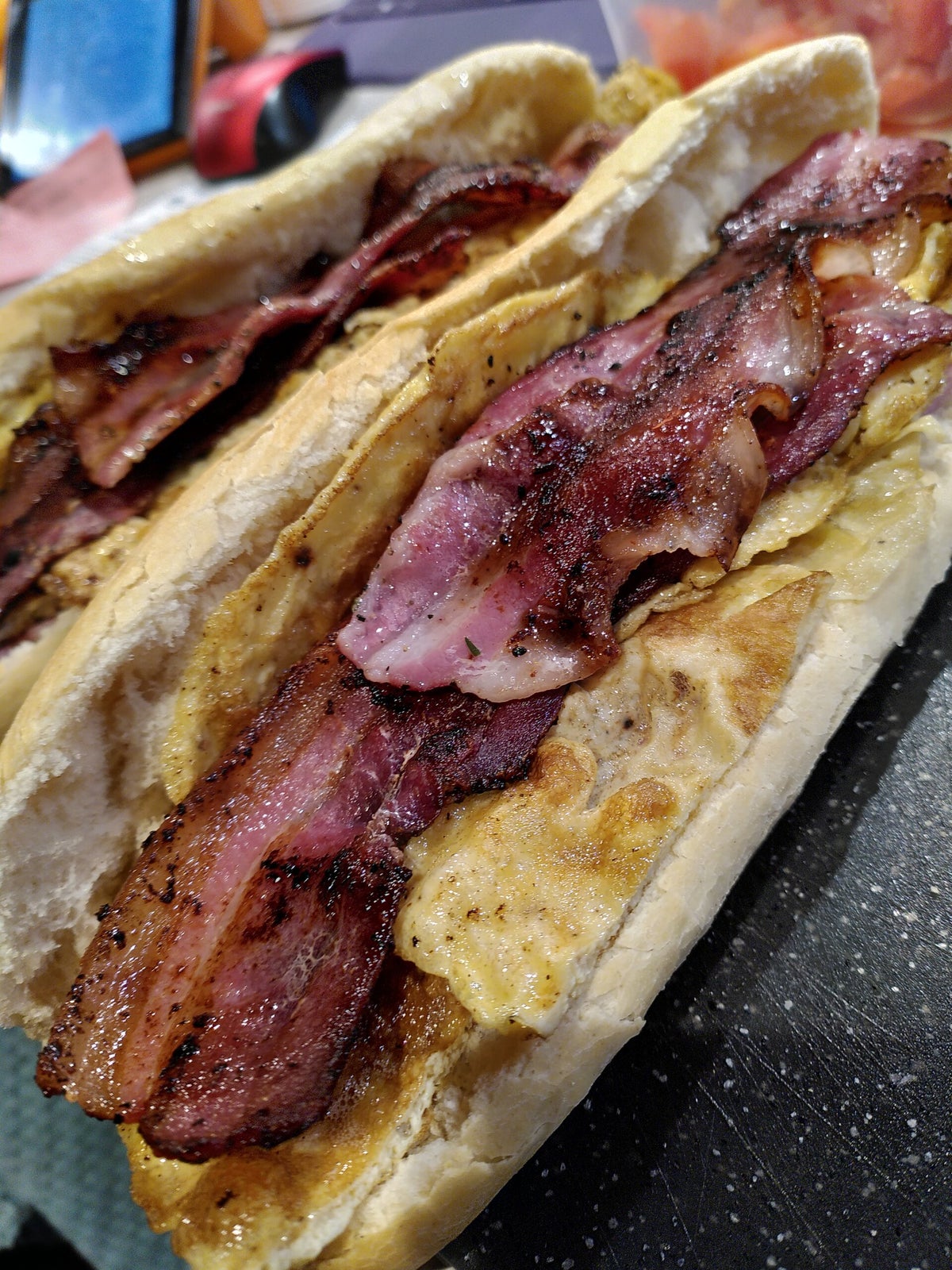 1/2 Baguette aux Œufs et Lard de notre artisan boucher local | Les paniers gourmets