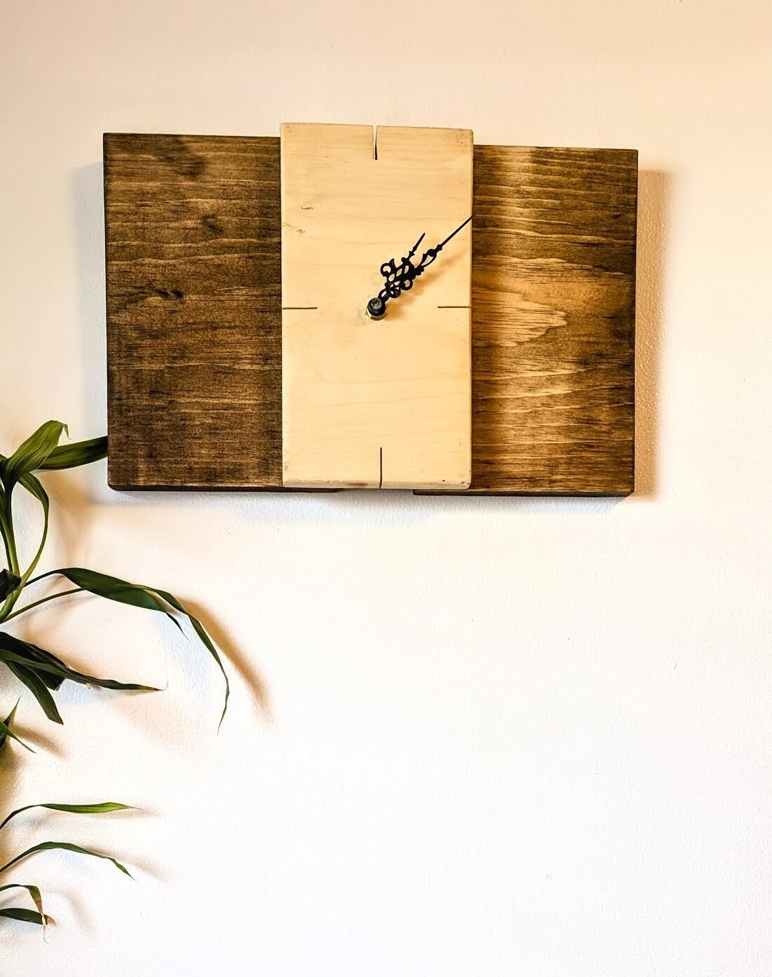 Wooden Wall Clock-stained edge