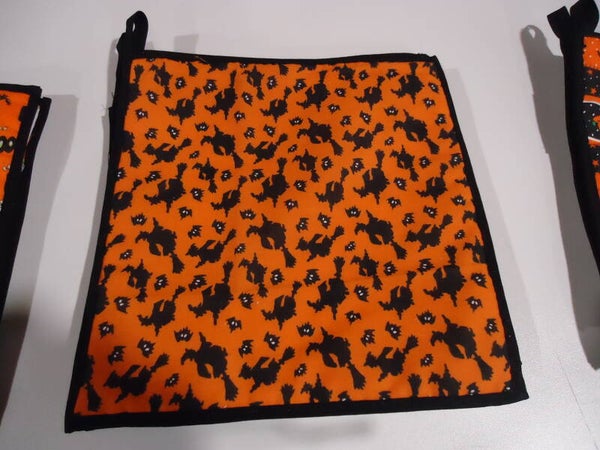 Witches and Bats Halloween Pot Holders