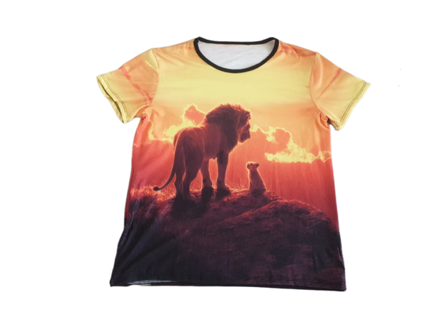 Adulte - Tee-Shirt Manches Courtes Roi Lion (S/M)