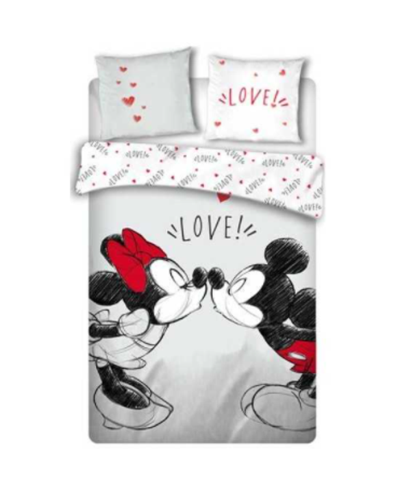 Parure de Lit Coton 2 Personnes Mickey / Minnie 220 cm x 240 cm
