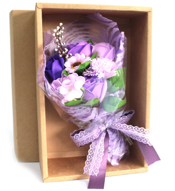 Bouquet de Fleurs de Savon - Violet