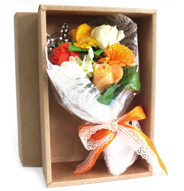 Bouquet de Fleurs de Savon - Orange