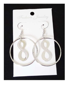 Boucles d'oreilles Infini Type Créoles Fantaisie