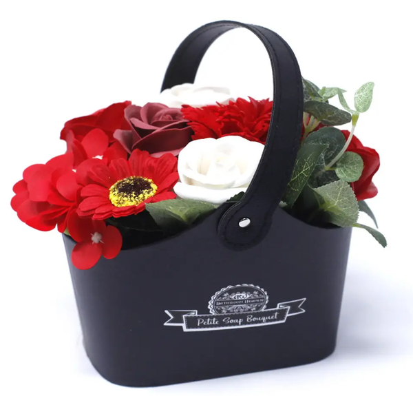 Panier de fleurs de Savons Rouge Riche