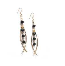 Boucles d'oreilles Pendantes Perles de Verres Facettées