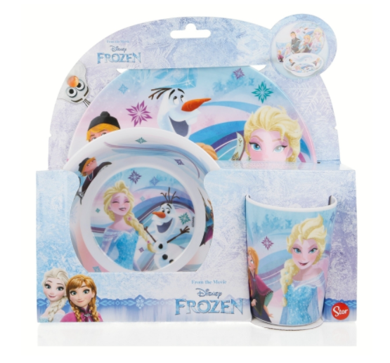 Set Repas Mélamine 3 Pièces Frozen