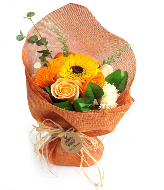 Bouquet de Fleurs de Savon - Orange
