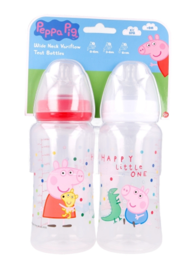 Set de 2 Biberons 360 ml Peppa Pig