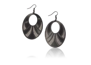 Boucles d'oreilles Pendantes Fantaisie Ovales Motifs Graphiques