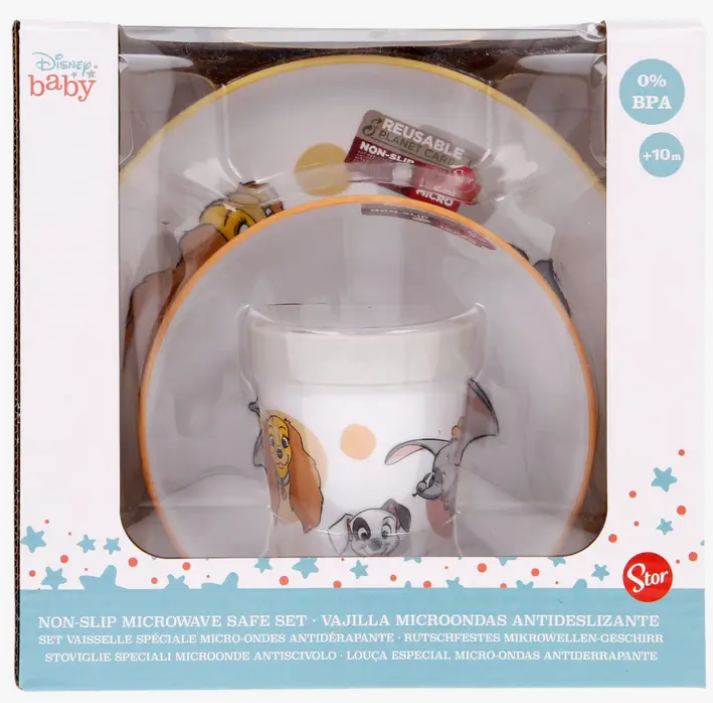 Set Repas 3 Pièces Vaisselle Antidérapente