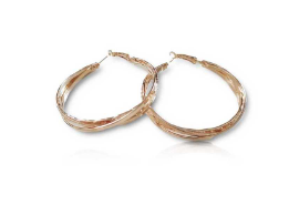 Boucles d'oreilles Créoles 3 Anneaux avec Motifs