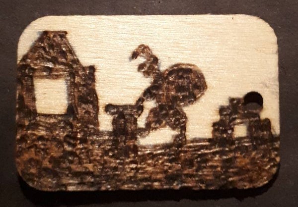 Kadolabel zwarte Piet op het dak