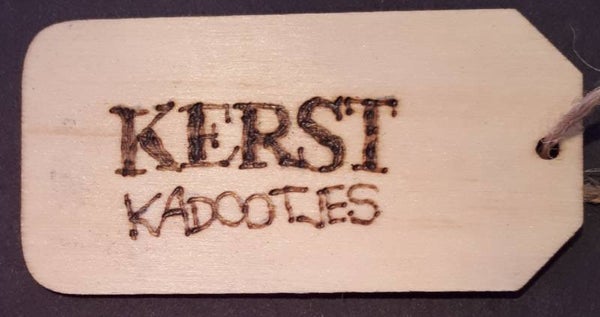 Kadolabel kerst kadootjes 