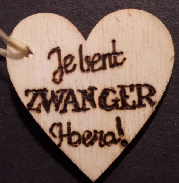 Mini Kadolabel Je bent zwanger