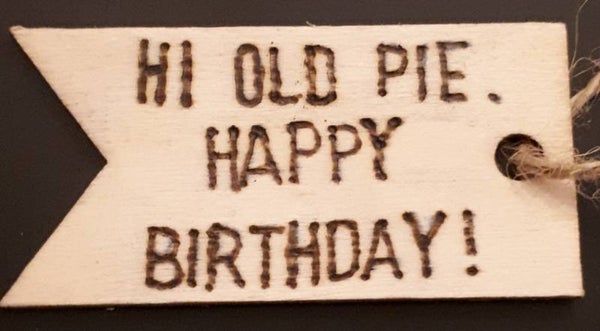 Kadolabel Hi old pie