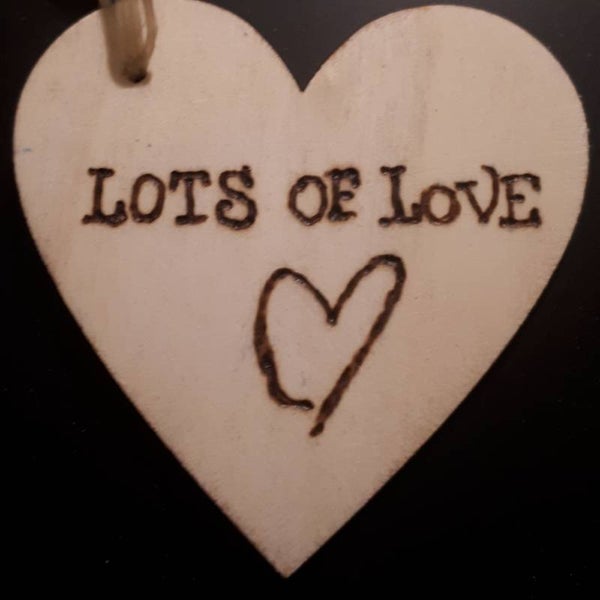 Kadolabel Lots of love hart