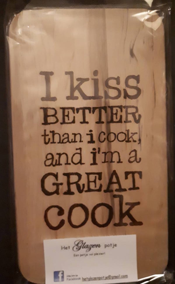 Snij/serveerplank I kiss better...